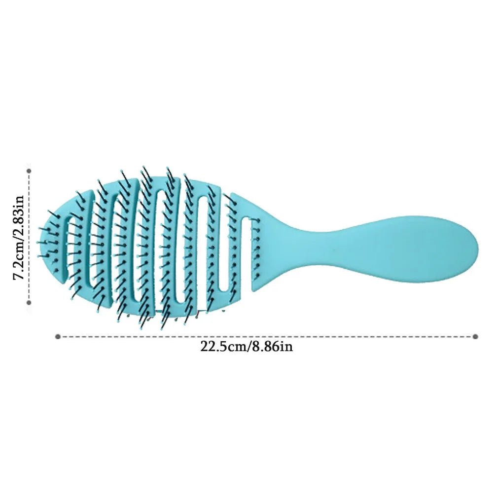 4 Colors Detangling Hair Brush Flexible Vented Curly Hairdressing Hair Brushes Salon Hairdressing Accessories