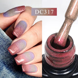 Mtssii 7ml Changing AurorasThermal Rubber Base Gel Nail Polish Nude Purple Glitter Sparking Long Lasting Manicure Art Varnish