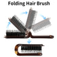 CALIYI 1/2PCS Foldable Hair Comb Portable Boar Bristle Hair Brush Hair Brush Head Massager Travel Combs Hair Styling Accessories