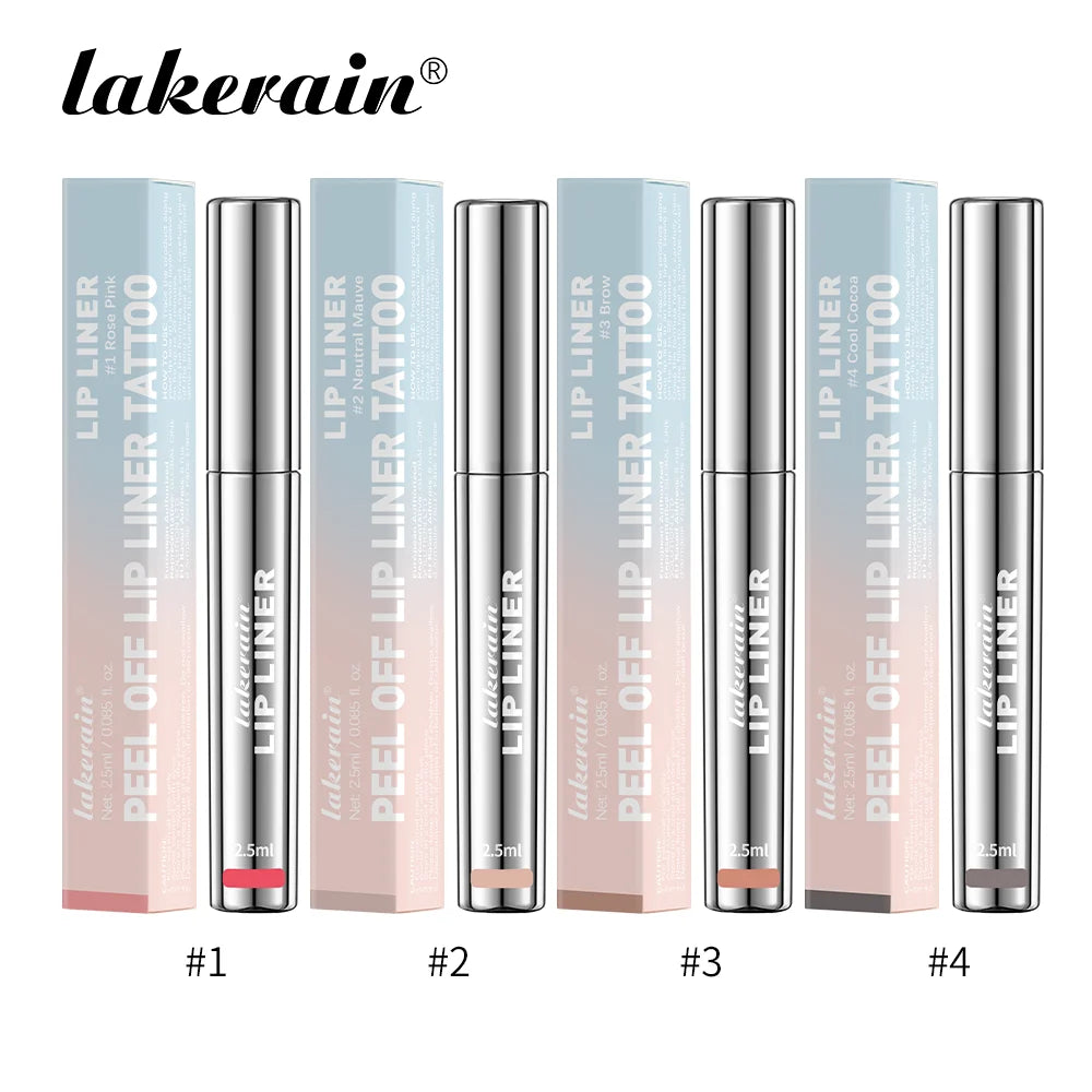 4PCS Highly Pigmented Lip Liner Tattoo Matte Peel Off Enhance Lips Lip Liner Lasting Lip Stain Waterproof Transfer-proof Lipstic