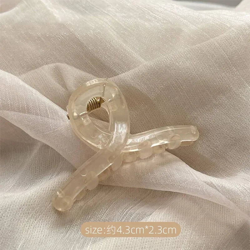 1PC French Retro Butterfly Hair Claw Mermaid Hair Clip Acetic Acid Hair Clip Retro Back of Head Hair Accessories Hairpin