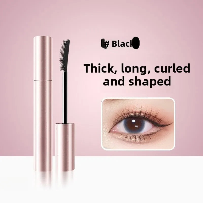 Silk Fiber Matte Mascara Makeup Ultra-Fine Brush Lengthens Eyelashes Waterproof Fast Dry Brown Black Curling Mascara Comestic
