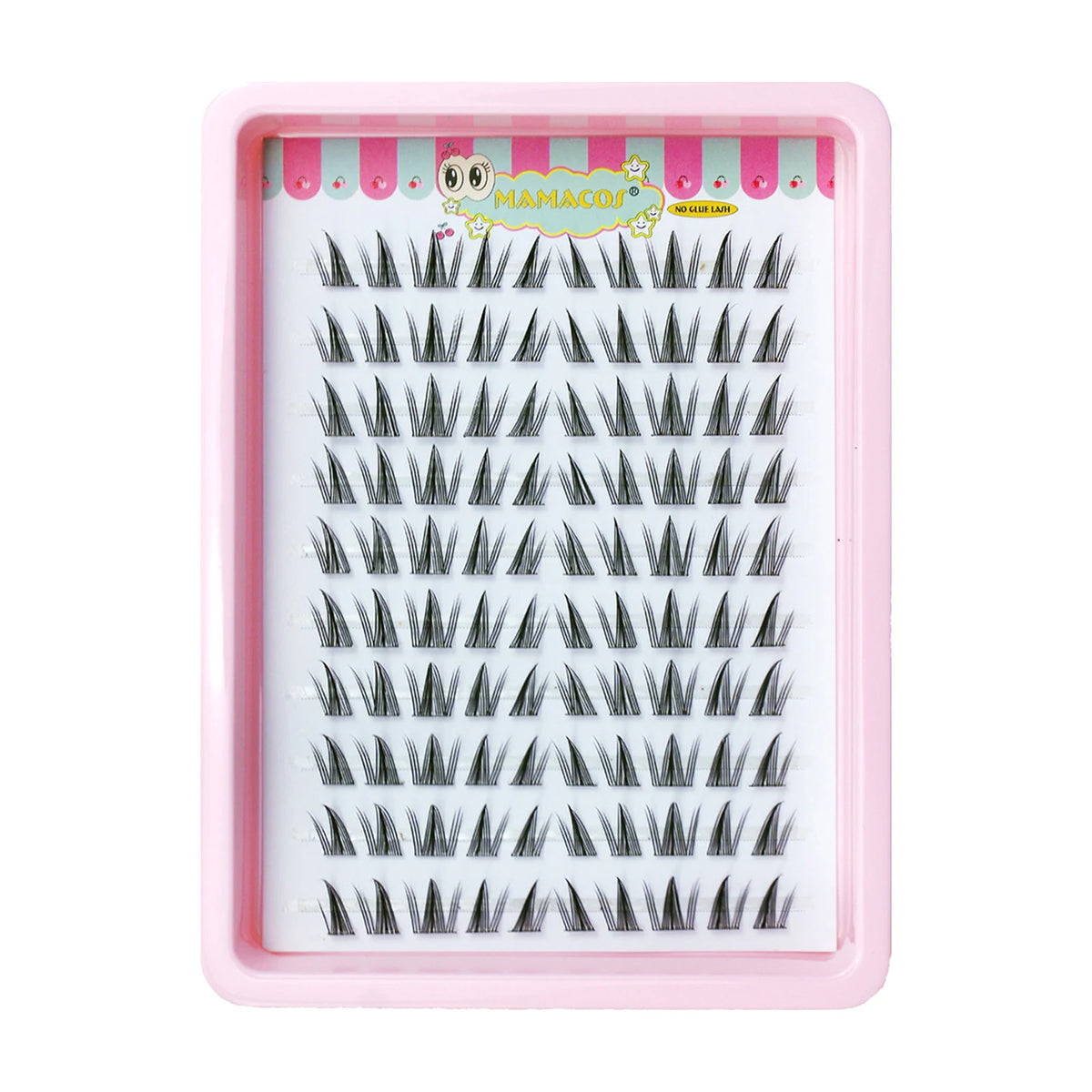 10 Rows Cat Eye Single Cluster Fake Eyelashes Natural Cosplay Makeup False Eyelashes Self-adhesive Natural Wispy Lash Extension