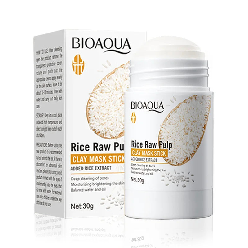 BIOAQUA White Rice Facial Masks Stick Moisturizing Remove Blackhead Whitening Anti-aging Face Mask Mud Clay Masks Skin Care