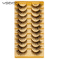 YSDO Natural Mink Eyelashes 3/6/10 Pairs Wispy Faux 3D Mink Lashes Short Fluffy Half False Eyelash Makeup Tools Cat Eye Lashes
