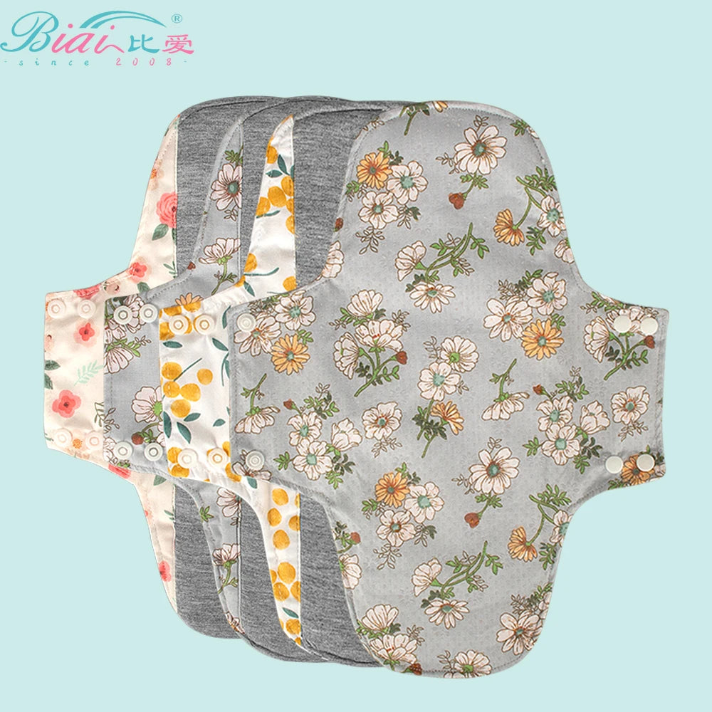 BIAI Large Size Female Nursing Pad Naturally Cloth Menstrual Pad Breathable Graphene Sanitary Pads Panty Liner For Women 22*28CM
