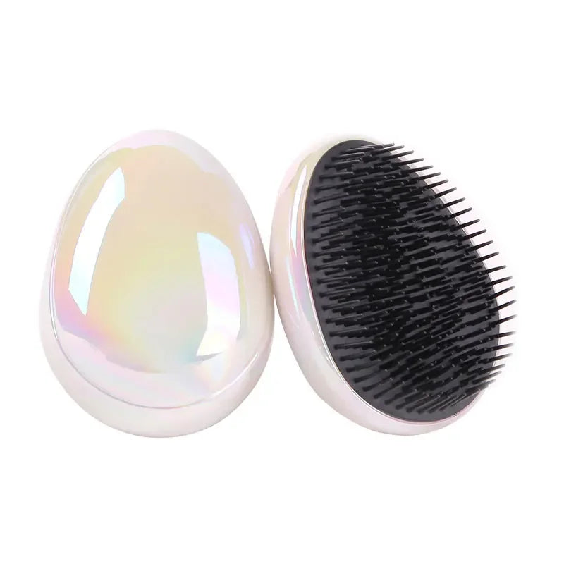 1PC Mini Tangle Hair Brush Eggs Round Shape Soft Hairbrush Detangling Hair Brush Hair Styling Hairdressing Comb For Travel