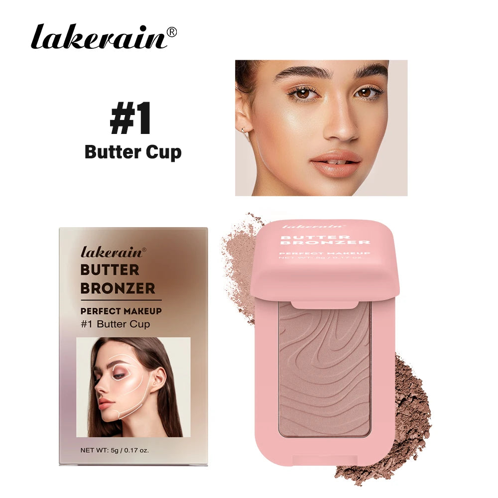 Single Color Butter Blush Matte Natural Cheek Tint Waterproof Face Contouring Cosmetics Blush Powder Face Soft Female Makeup