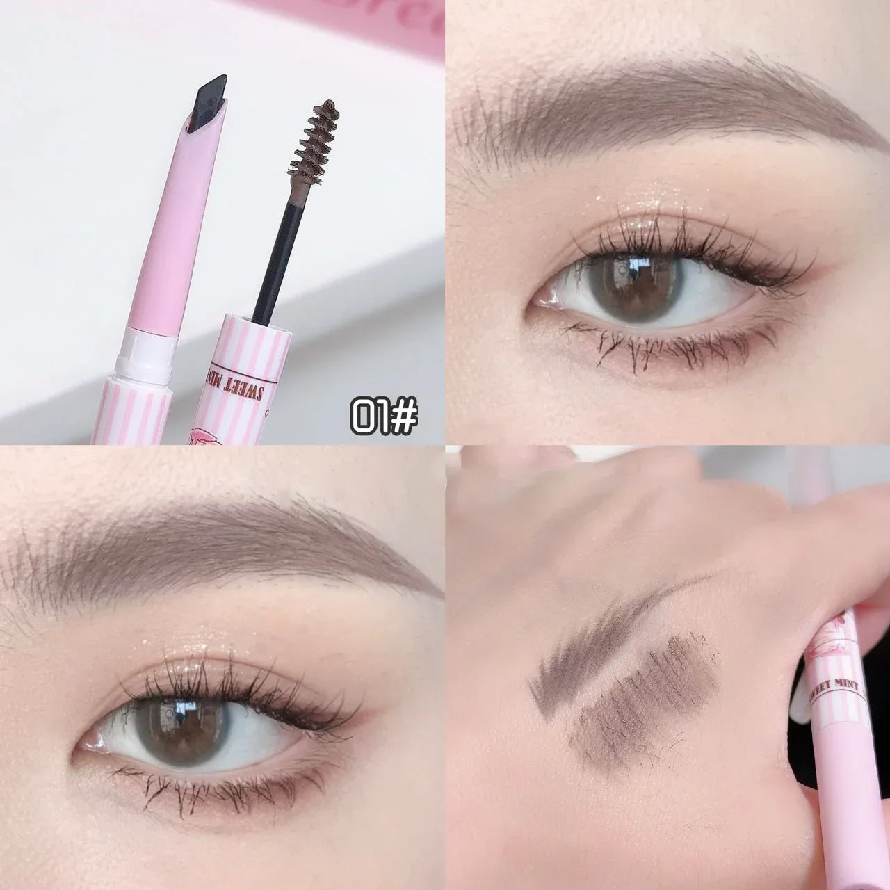 3D Eyebrow Dye Cream Gray Brown Double Head Eyebrow Pencil Long Lasting Waterproof Eye Brow Pen Tint Mascara Enhance Cosmetics