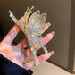 1/2pcsMetallic black butterfly grip rhinestone hairpin, shark clip headpiece, temperament hair accessory
