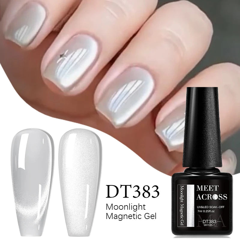 7ml Cat Magnetic Gel Nail Polish Pink Silver Semi Permanent Glitter Magnetic Gel UV/LED Needed Soak Off Painting Vanrish Design