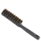 Professional Salon 9-Row Boar Bristle Hair Brush Anti-Static Plastic Quick Dry Styling Comb for Pompadour & Slicked-Back Hairst