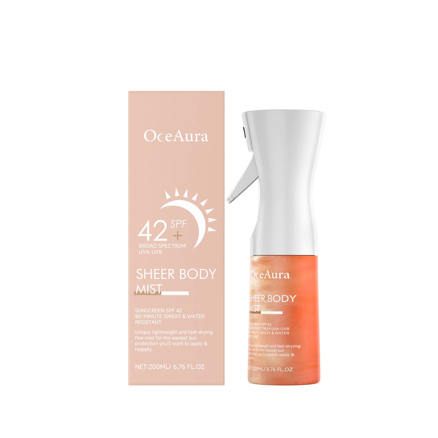 Refreshing Sunscreen Spray Body Sun Block Isolation Mist Long Lasting UV Protector Summer Outdoor Brightening Moisturizer Serum