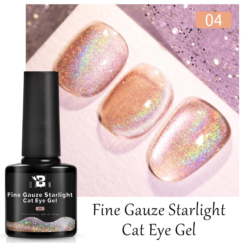 7.5ML Pink Blue Nail Gel Cat eye Semi Permanent Nail Art Soaking UV LED Nail Salon DIY Nail Salon Gel For Autumn And Winter