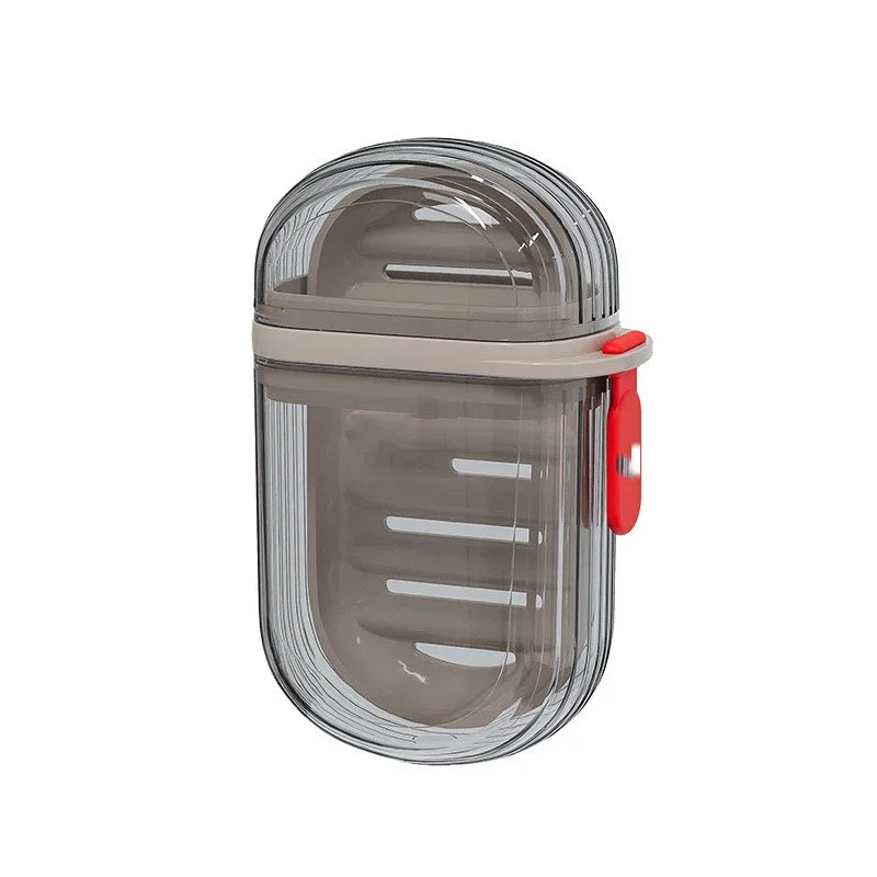 1/2pcs Portable Travel Soap Box with Lid Sealed And Drainable Creative Small Soap Dish for Business Trips