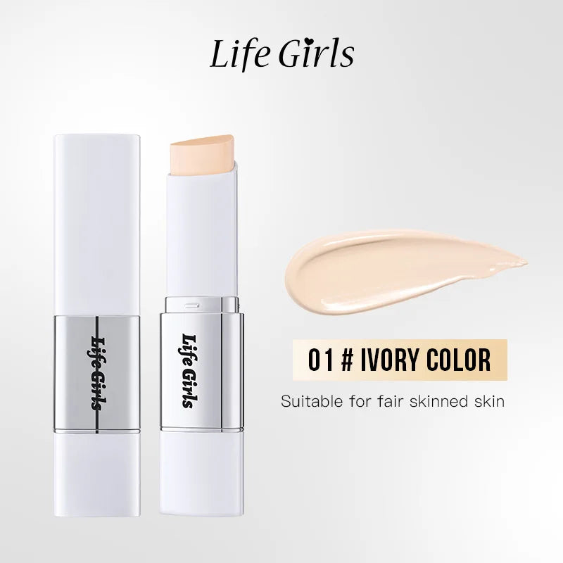 Lazy foundation stick, moisturizing and natural concealer makeup,matte makeup base,rare beauty,Keep makeup and sweat