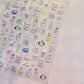 Colorful Water Bubble 5D Nail Art Stickers Goldfish Koi carp Dreamy Polarized Dreamlike Self Adhesive Delicate Manicure Decals