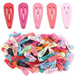 60pcs/lot Colorful Y2K BB Hair Clips Mini Metal Waterdrop Hair Pins Clips Snap Barrettes For Girls Hair Accessories