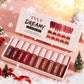 10 Pieces/Set Lip Gloss Velvet Lipstick: Waterproof and Long-Lasting Lip Gloss Women's Moisturizing Lipstick Set Christmas gift