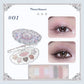 Flowerknows 6 Color Eye Shadow Palette Shell's Jewel Matte Pearl Metallic Glitter Eyeshadow Makeup Long-Wearing for Eyes