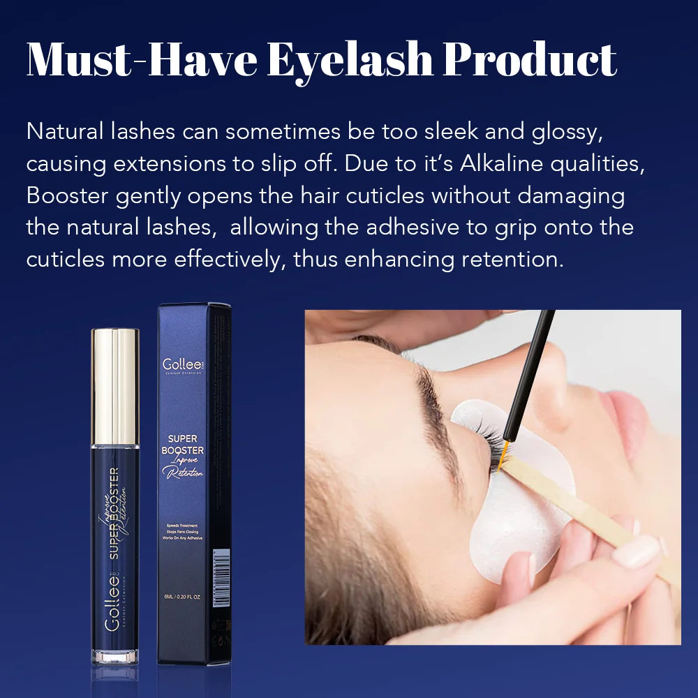 Gollee 1s Fast Dry Glue Lash Bonding Jelly Pink Eyelash Extension Glue Eyelash Adhesive Booster Cuticle Opening Accelerator tool