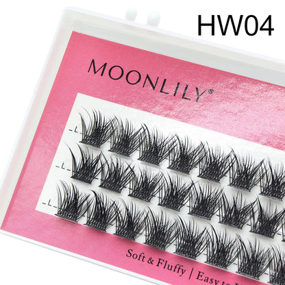 Moonlily 100D Segmented DIY Individual Cluster EyeLashes 3D Volume Silk Mink Grafting False Triple Lashes Extension Makeup Tool