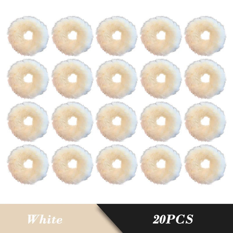 1PC Fluffy Warm Autumn Winter Elastic Hair Band Scrunchies Large Intestine Hair Ring For Women Girls Plush Hair Rope Hairwear