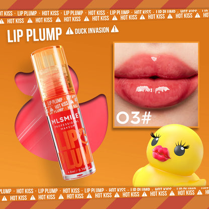 MLSMILE Duck Lip Plump Lip Oil Moisturizing Lip Gloss Mirror Water nature long-lasting Gloss Gloss Pearl Lip Glaze Set