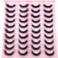 2023 New 20 pairs natural long 3D mink false eyelashes fake lashes makeup kit Mink Lashes extension eye lashes short eyelashes