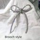 Elegant Vintage Bowknot Clips Crystal Rhinestone Hair Clip Ribbon Accessories Women