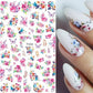 Cherry Blossom 3D Nail Stickers White Flower Petals Nail Art Decals Elegant Wedding Design Spring Sakura Manicure Slider Decor