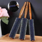For Hair Curly Comb Barber Salon Anti Static Wood Natural Boar Bristle Hair Round Brush Hairdresser Styling Tool Teasing Brush