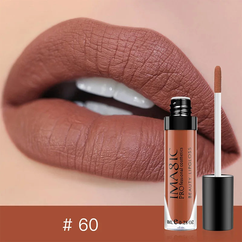 IMAGIC 1pcs matte  Sexy 28 color Matte Lipstick lipgloss Waterproof Long Lasting Gloss Beauty makeup lip gloss fashion lip