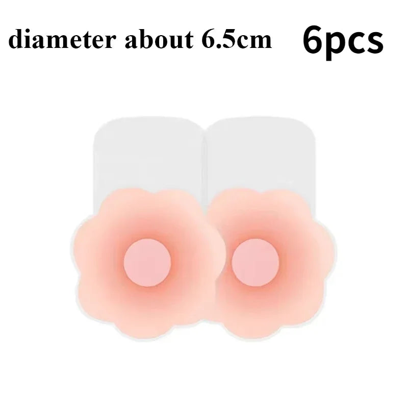 New Reusable Silicone Nipple Cover for Women Bra Sticker Breast Petal Strapless Bra Invisible Boob Pads Chest Pasties Intimates