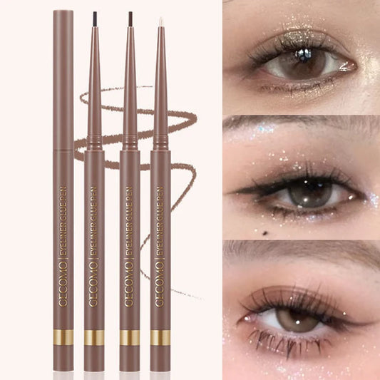 Black Brown Eyeliner Gel Pen 2 Colors Long-lasting Waterproof Aegyo Sal Lying Silkworm Eye Liner Matte Under Eye Pencil Makeup