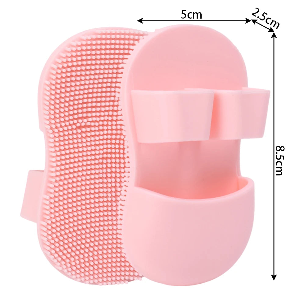 Mini Finger Face Wash Brush Soft Silicone Deeply Clean Pores Remove Dead Skin Cells Makeup Brushes Baby Shampoo Baby Bath Brush