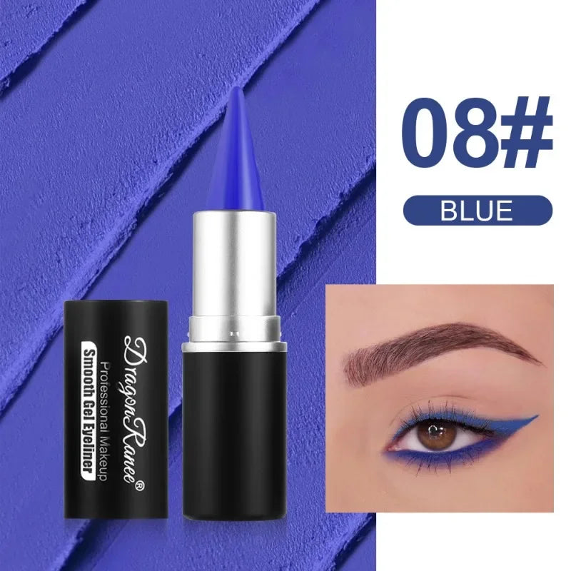 12 Colors Waterproof Eyeliner Cream Lasting Easy To Wear Eye Liner Gel Black Blue Matte Quick Dry Eyeliner Pen Makeup Cosmetics