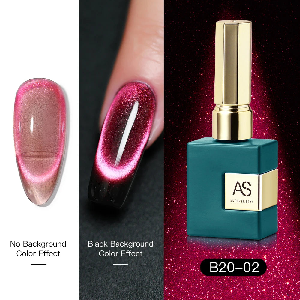 AS 15ml Cat Eye Nail Gel Polish 9D Shiny Magnetic Gel Polish Galaxy Effect Nail Gel Soak Off Manicure Varnish Need Black Gel