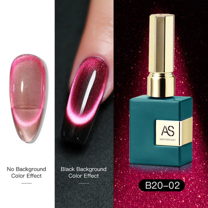 AS 15ml Cat Eye Nail Gel Polish 9D Shiny Magnetic Gel Polish Galaxy Effect Nail Gel Soak Off Manicure Varnish Need Black Gel