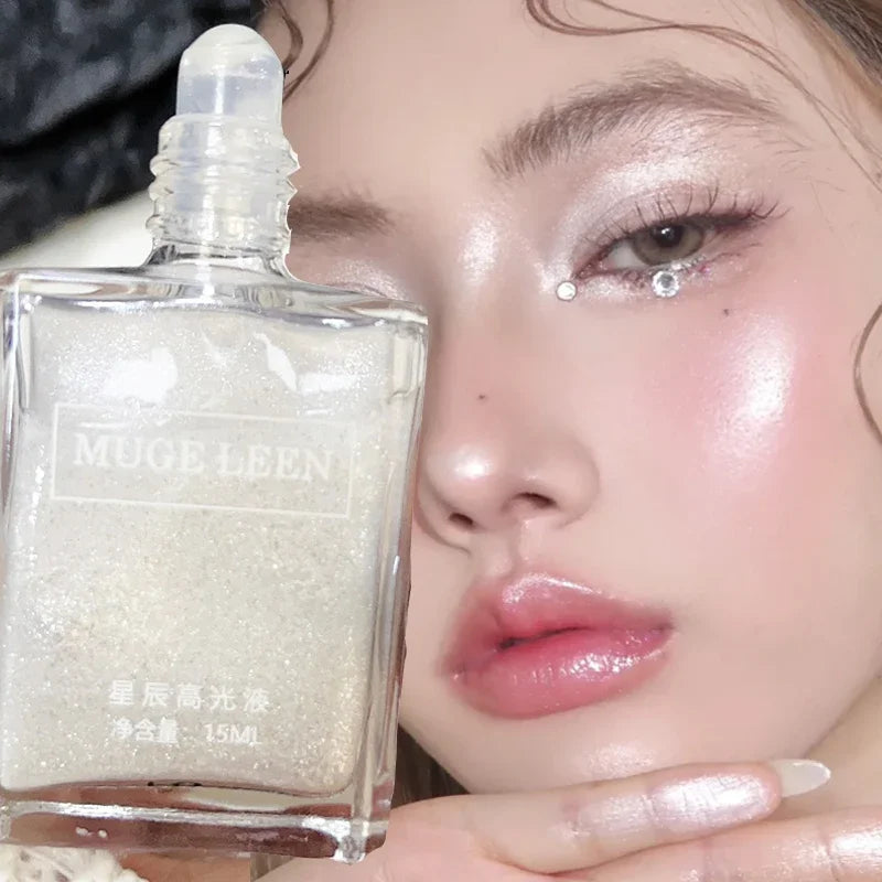 Mini Liquid Highlighter Roller Makeup Pearlescent Body Face Shimmer Shine Eyeshadow Highlighter Contouring Illuminator Cosmetics