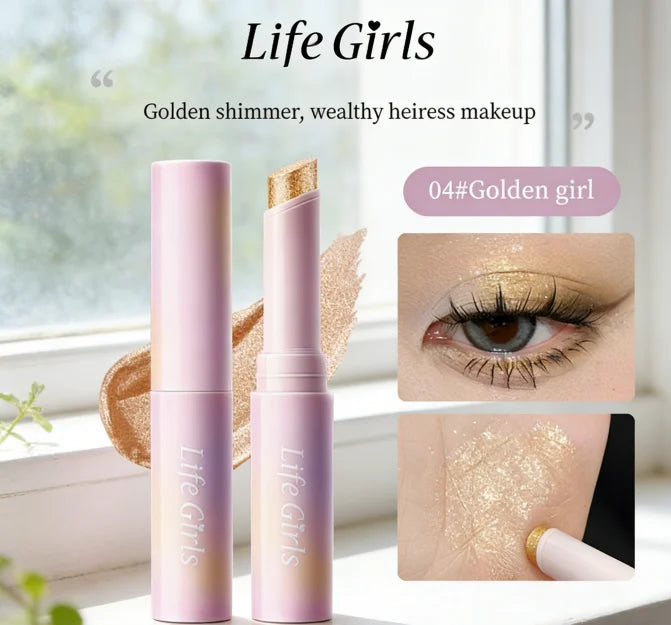 Jelly Eye Shadow Stick Water Shining Color Daily Non Flying Powder Novice Waterproof Lasting Makeup Free Liquid Eye Shadow