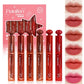 6-Lasting Stick Waterproof Lip Cover - Long Glossy Lipstick with Transparent Surface - Perfect Christmas Gift for Her