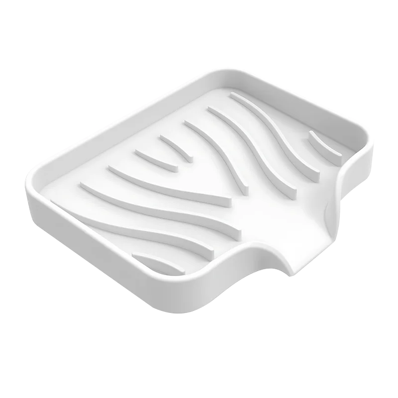 1pcs Silicone Faucet Drain Pad Sink Dish Soap Anti-slip Sink Tray Kitchen Sink Soap Drain Mat Self Draining Soap Bar Holder
