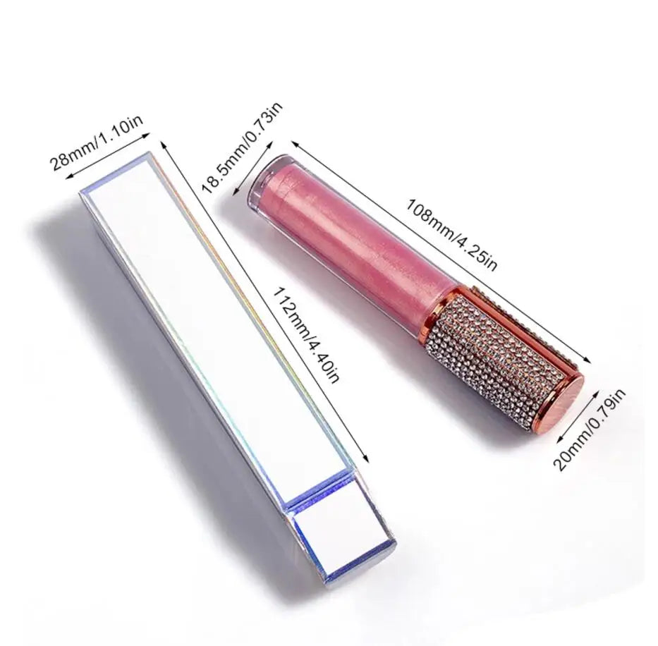 Private Label Diamond Lipgloss Wholesale Clear Shiny Glitter Glossy Makeup Lip Gloss Custom Liquid Lipstick Bulk Products