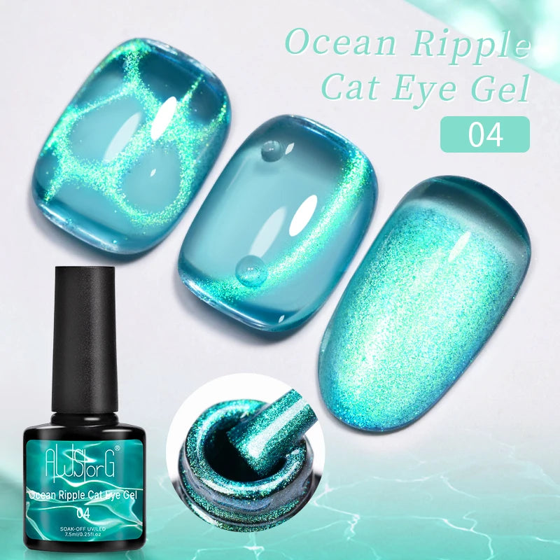 7.5ML Pink Blue Nail Gel Cat eye Semi Permanent Nail Art Soaking UV LED Nail Salon DIY Nail Salon Gel For Autumn And Winter