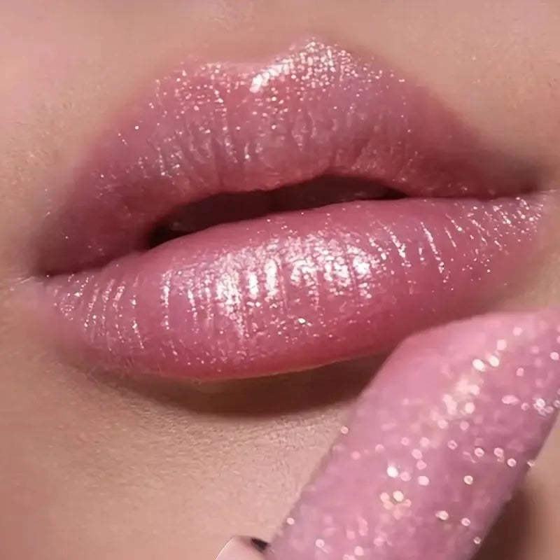 Shimmer Pearlescent Lipstick Long Lasting Waterproof, Moisturizing Plumping Lip Color for Sexy Glamorous Makeup