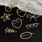 Triangle Moon Hairpin Fashion Women Metal Frog Clip Word Clip Elegant Star Round Barrette Alloy for Ladies Hair Accessories
