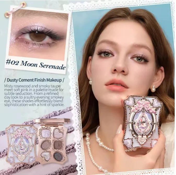 Flower Knows Makeup Swan Ballet Eyeshadow Palette Natural Nude Matte Shimmer Strawberry Cupid Glitter Pigment Eye Shadow Pallete