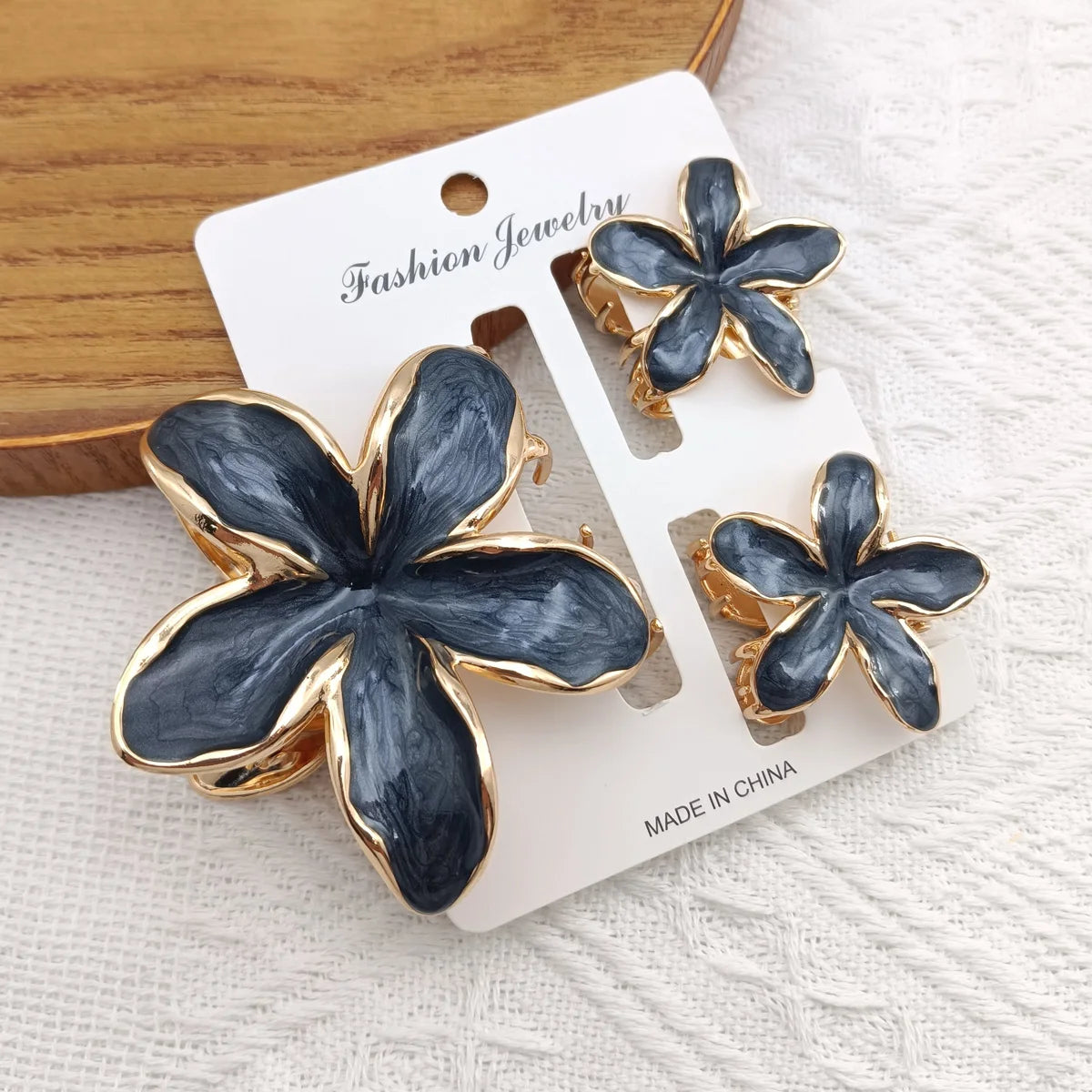 3/6 Pcs Alloy Flower Hair Claw Clips for Women Beach Holiday Hair Claw Stylish Shopping Headwear Female Hair Accessory