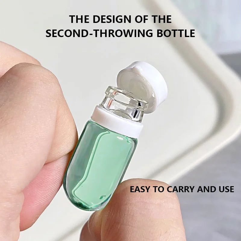 7/10/30 Capsules of Green Cleansing and Makeup Remover Oil, Emulsified, Refreshing, Mild, Non-Irritating, Portable for Travel